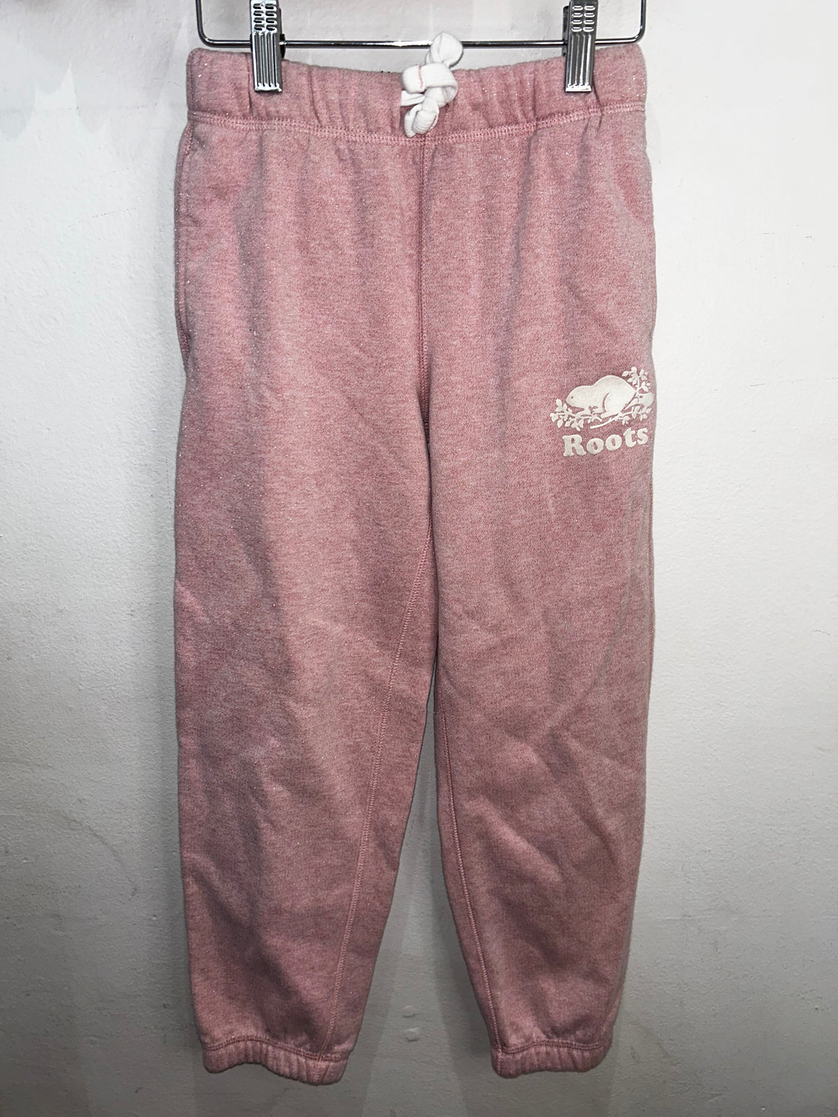 Roots sparkly pink joggers 8y