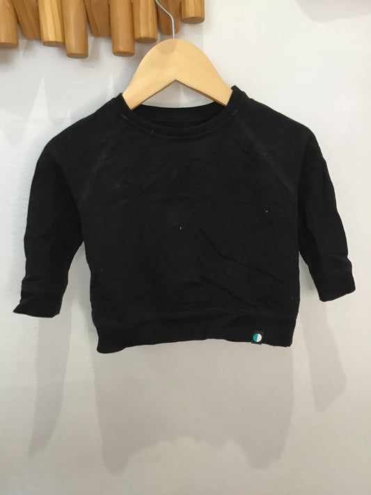 Pullover black bamboo blend 6-12m