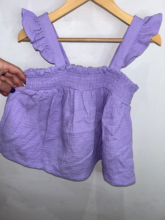Lavender textured takntop 7-8y