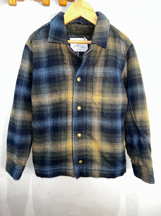 Sherpa lined overshirt 6-7y
