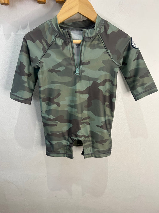 Camo swimsuit 0-6m