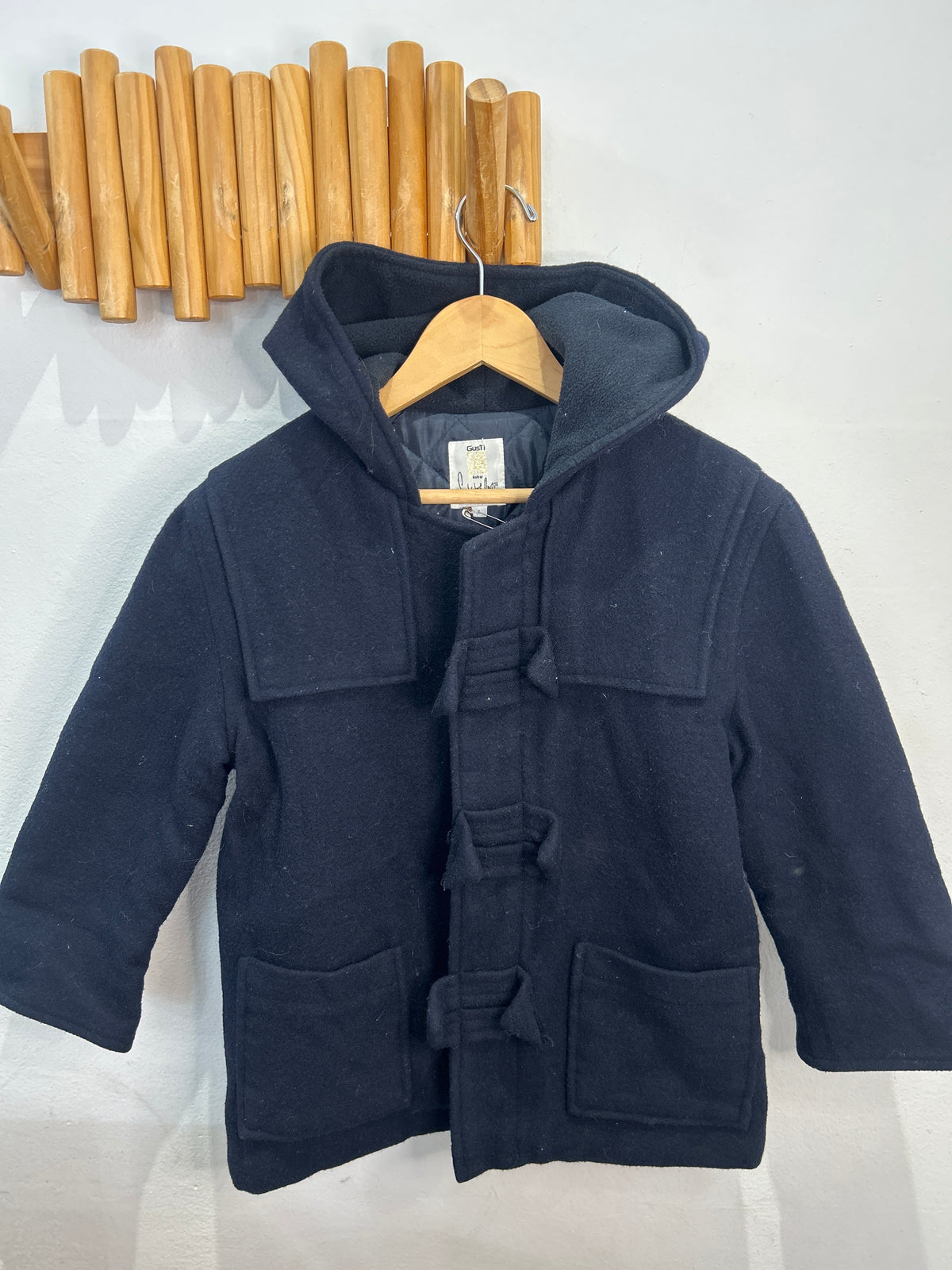 Navy hooded coat 4y