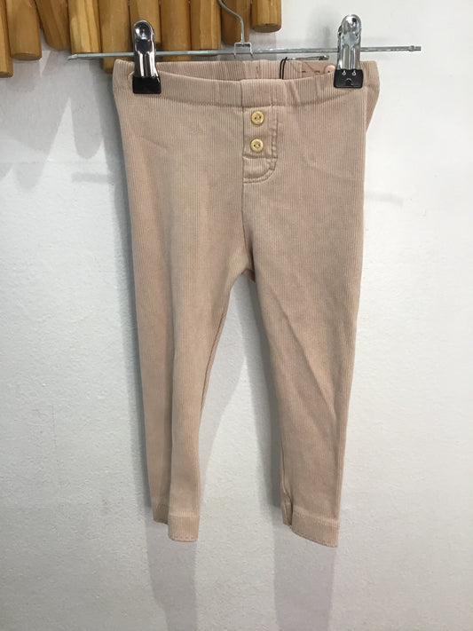 Pants light pink ribbed 12-18m
