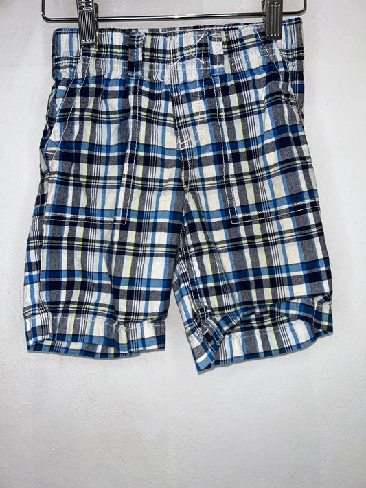 Blue Plaid Shorts 4y