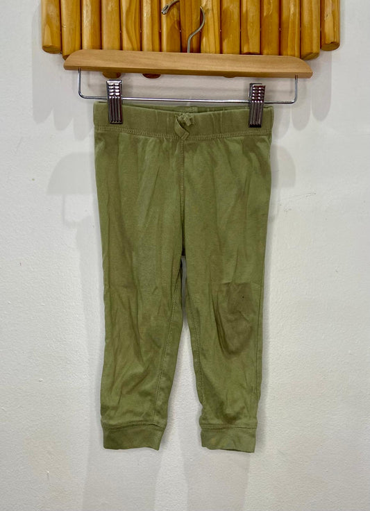 Green cotton joggers 24m