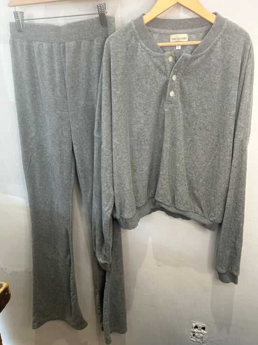 Terry cloth grey jogger- adult S