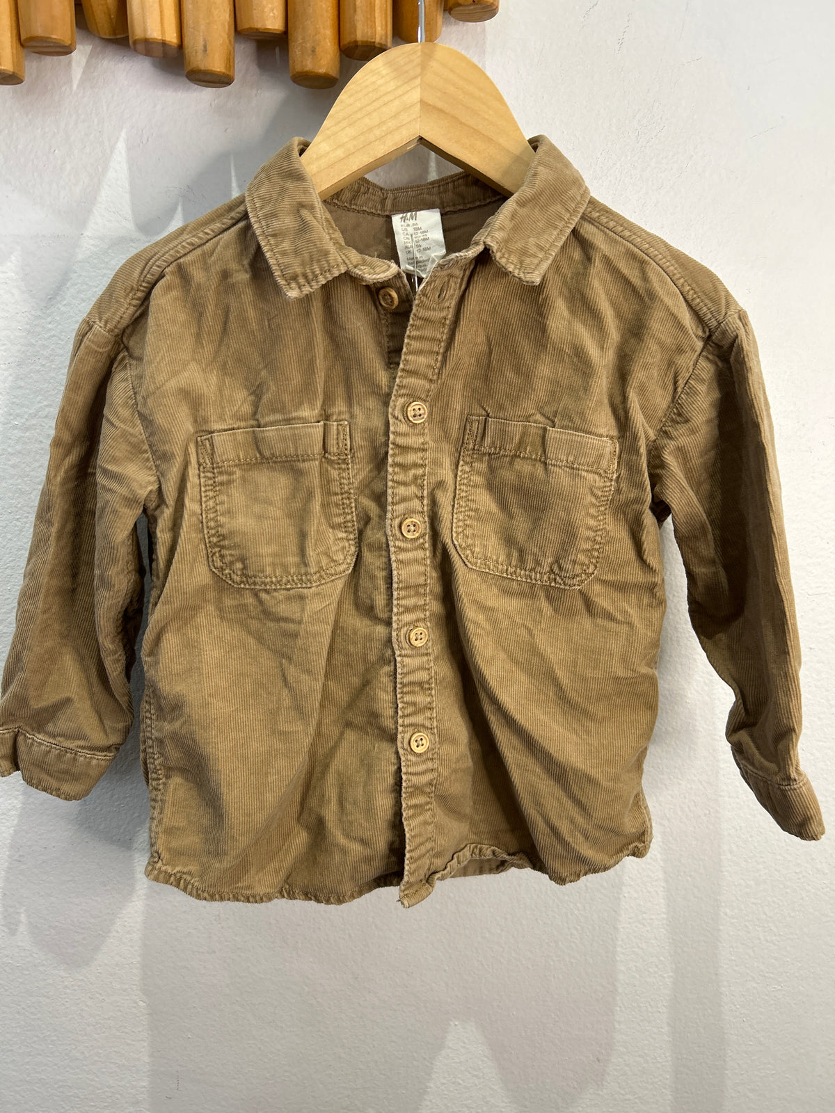 Brown cord shirt 12-18m