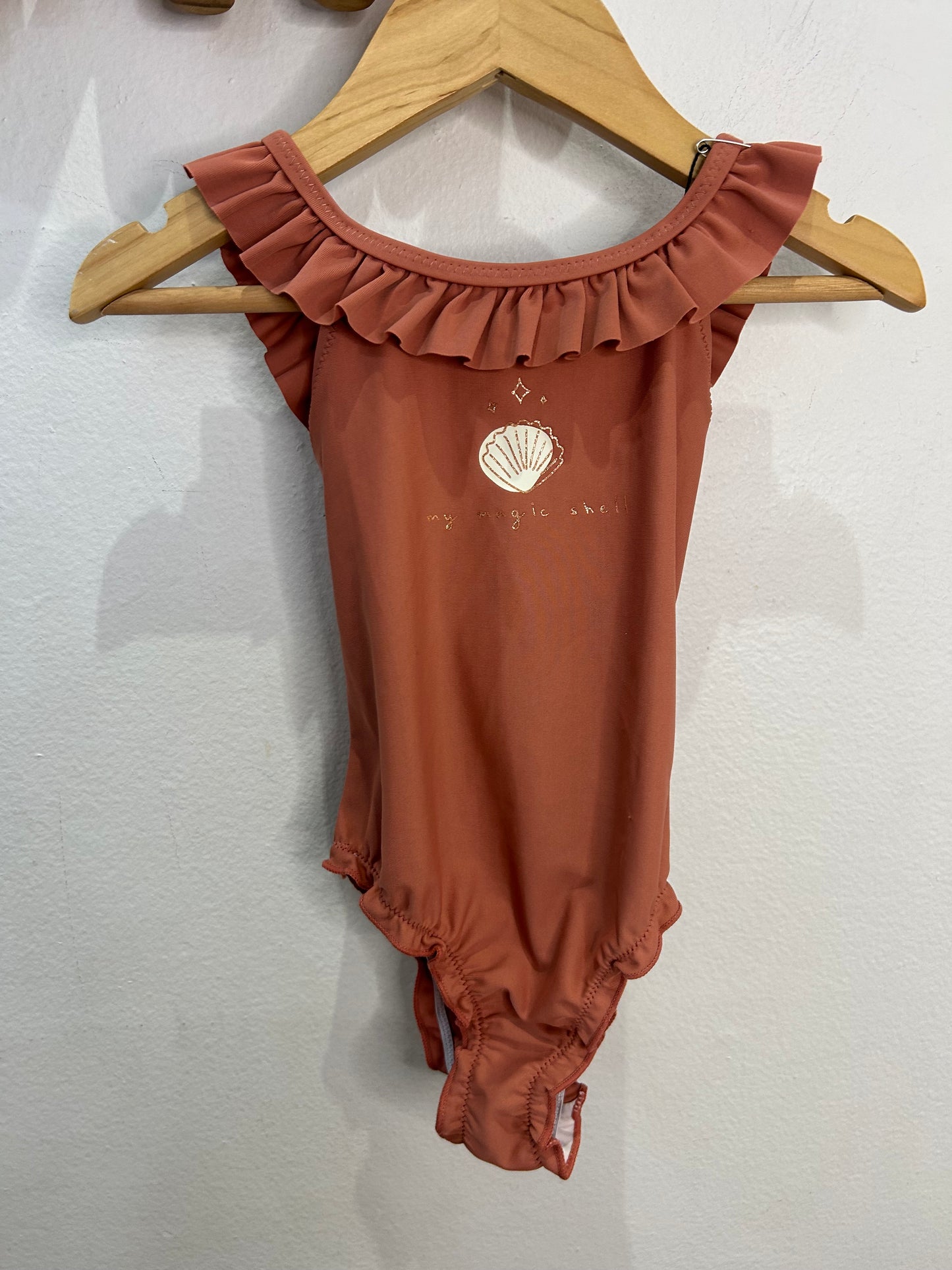 Brown shell swimsuit 6