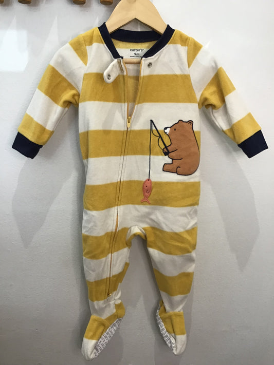 Sleeper fishing bear fleece 9m