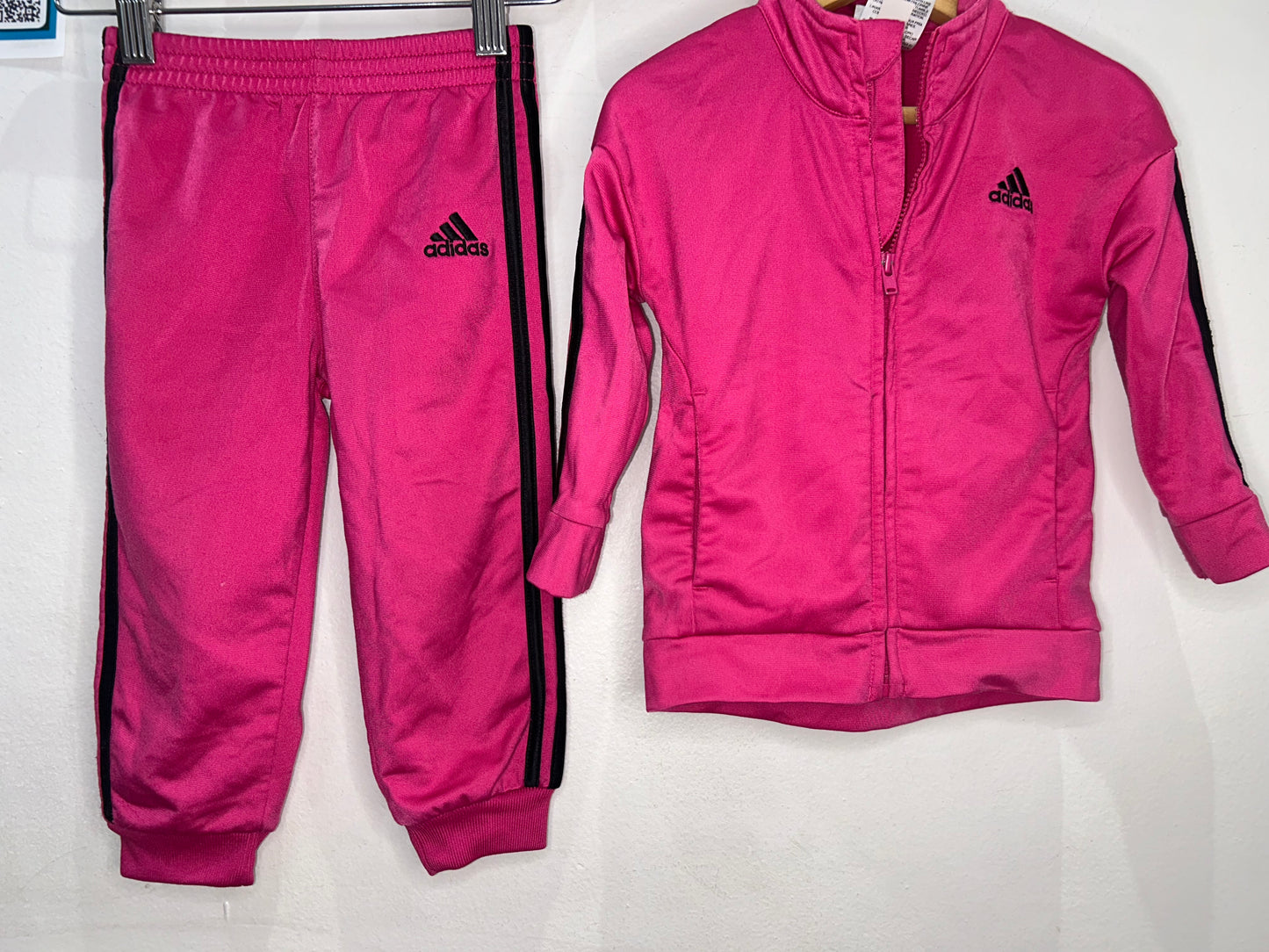 Adidas pink track suit 18m