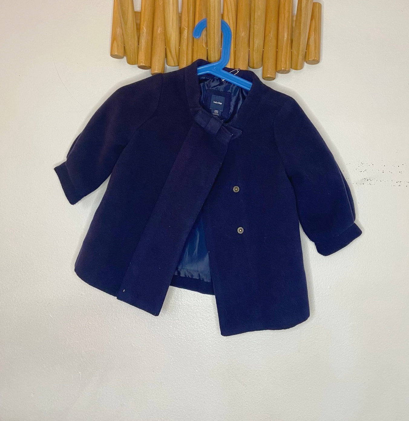 Navy fancy coat 12-18m