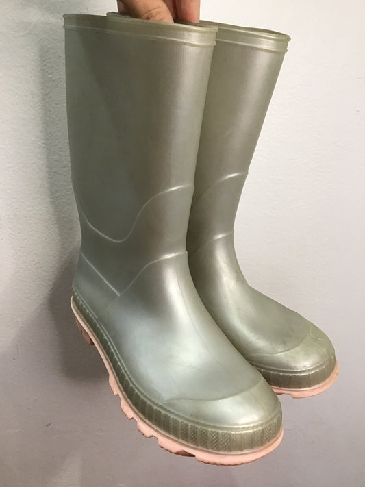 Y3 silver rainboots