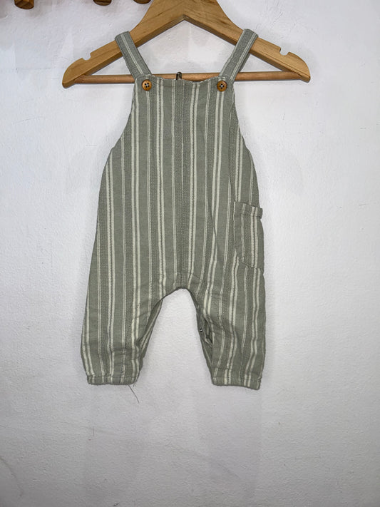 Green stripe romper 1-3m