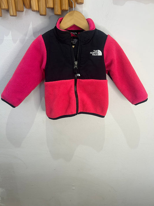 The North Face pink and black fleece 6-12m