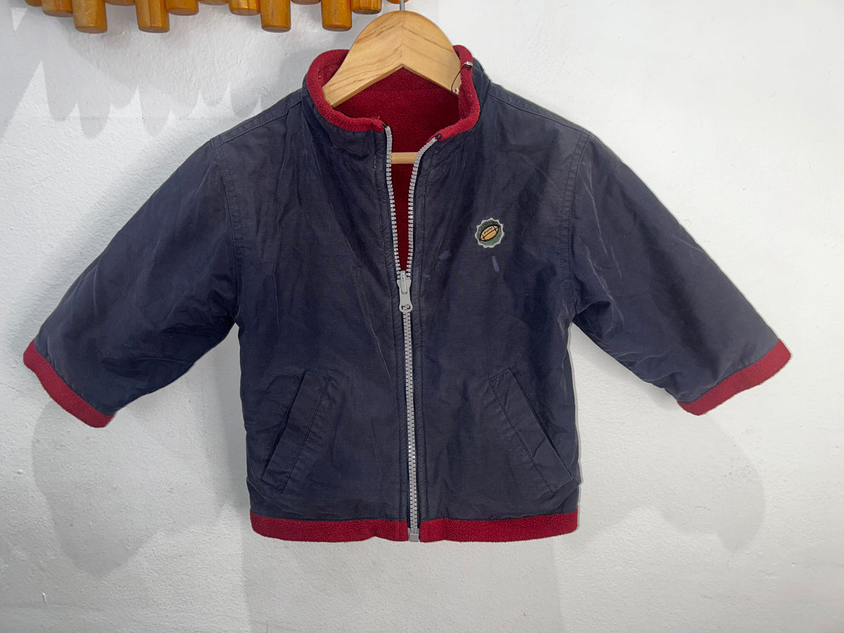 Reversible maroon and navy fleece 2y