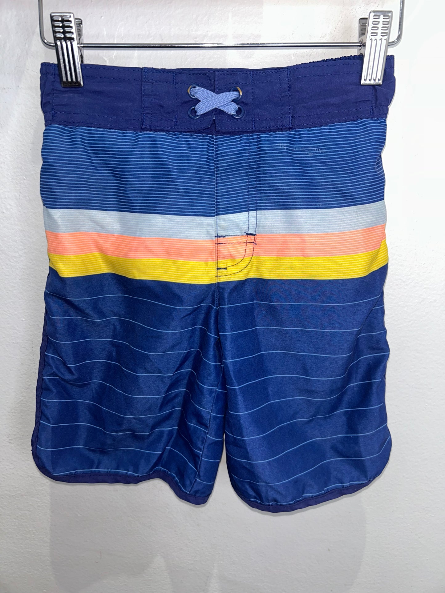Blue and stripes swim shorts 6y