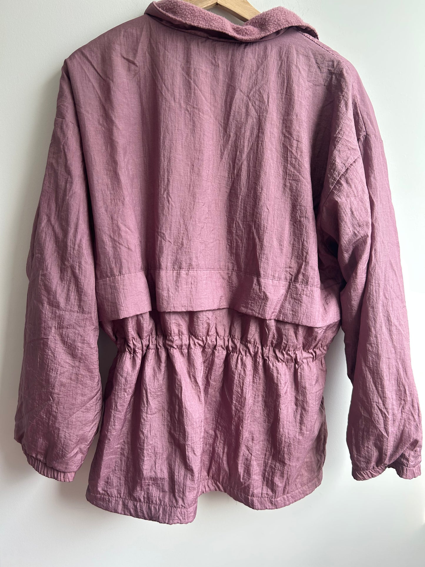 Vintage dusky purple fleece-lined jacket S