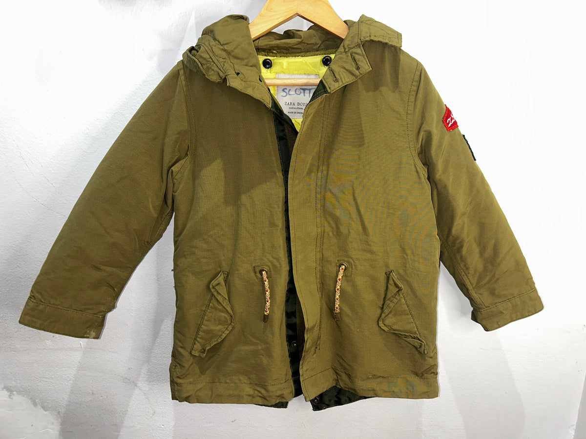 Olive cargo jacket  6y