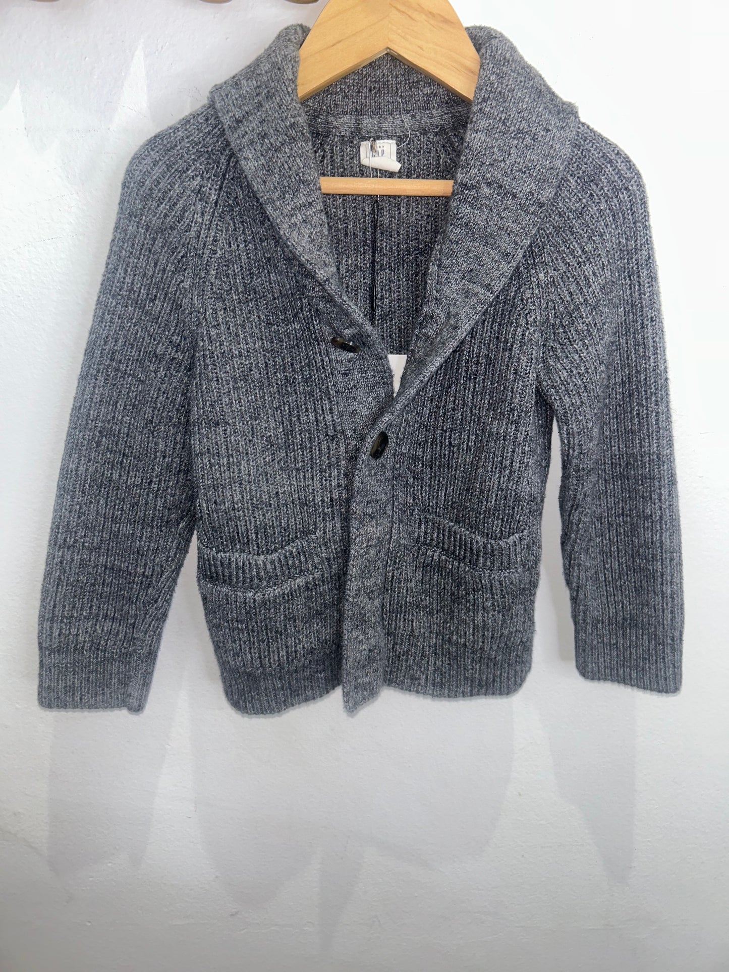 Grey collared cardigan 3y