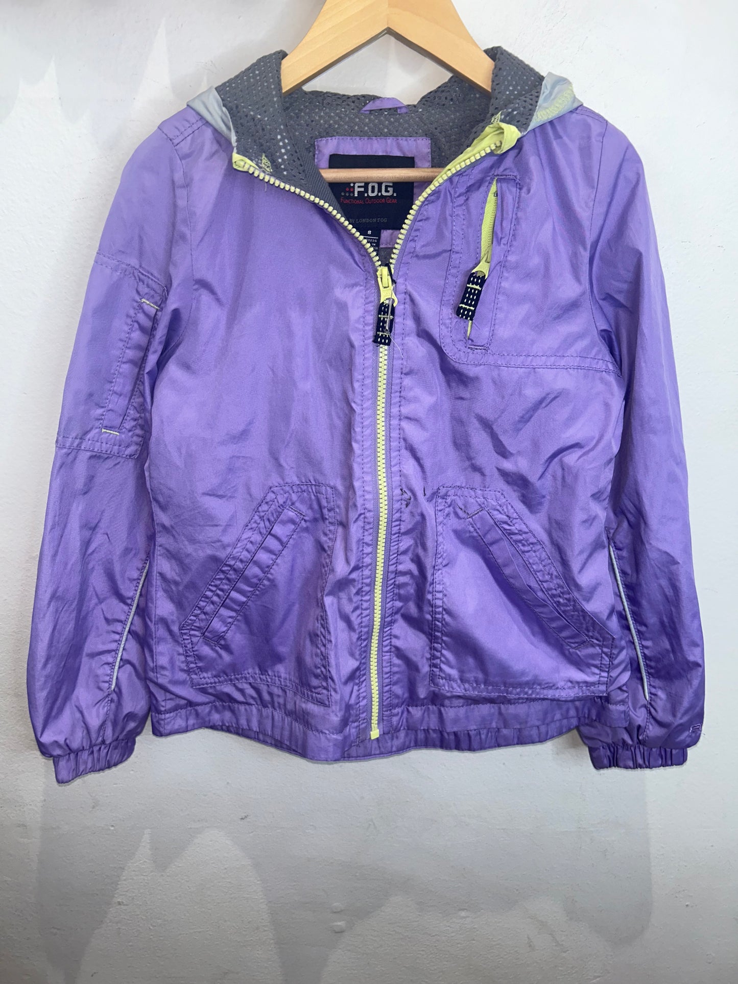 Light purple rainjacket 8y