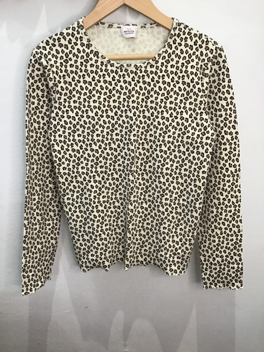 Leopard waffle longsleeve 12y