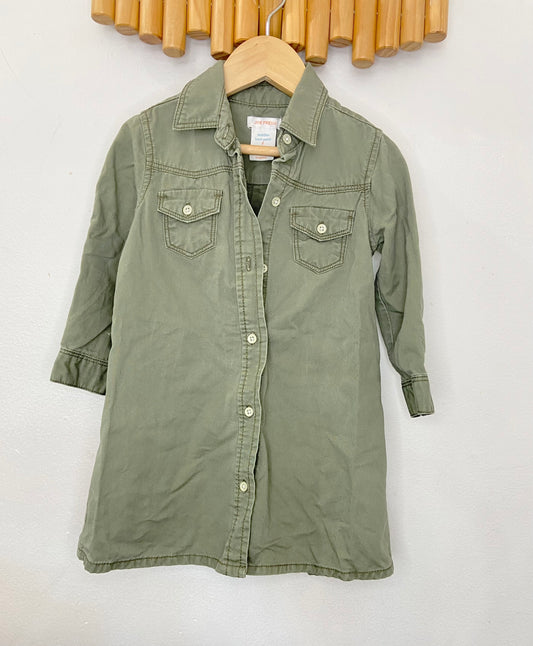 Olive shirt dress 2y