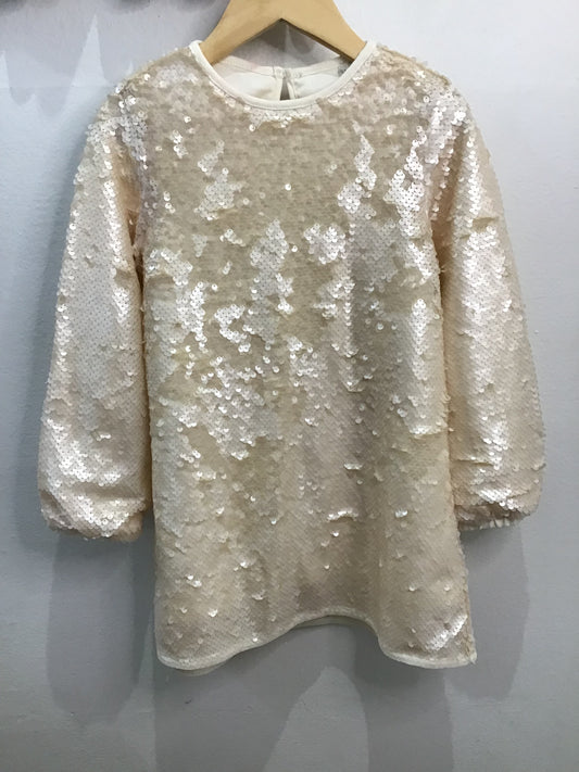 Dress cream sequind 3-4y