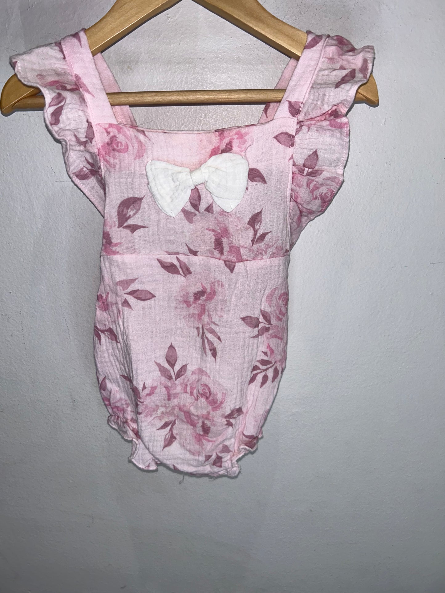 Emily & Oliver Pink Romper 3-6m