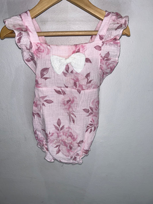 Emily & Oliver Pink Romper 3-6m