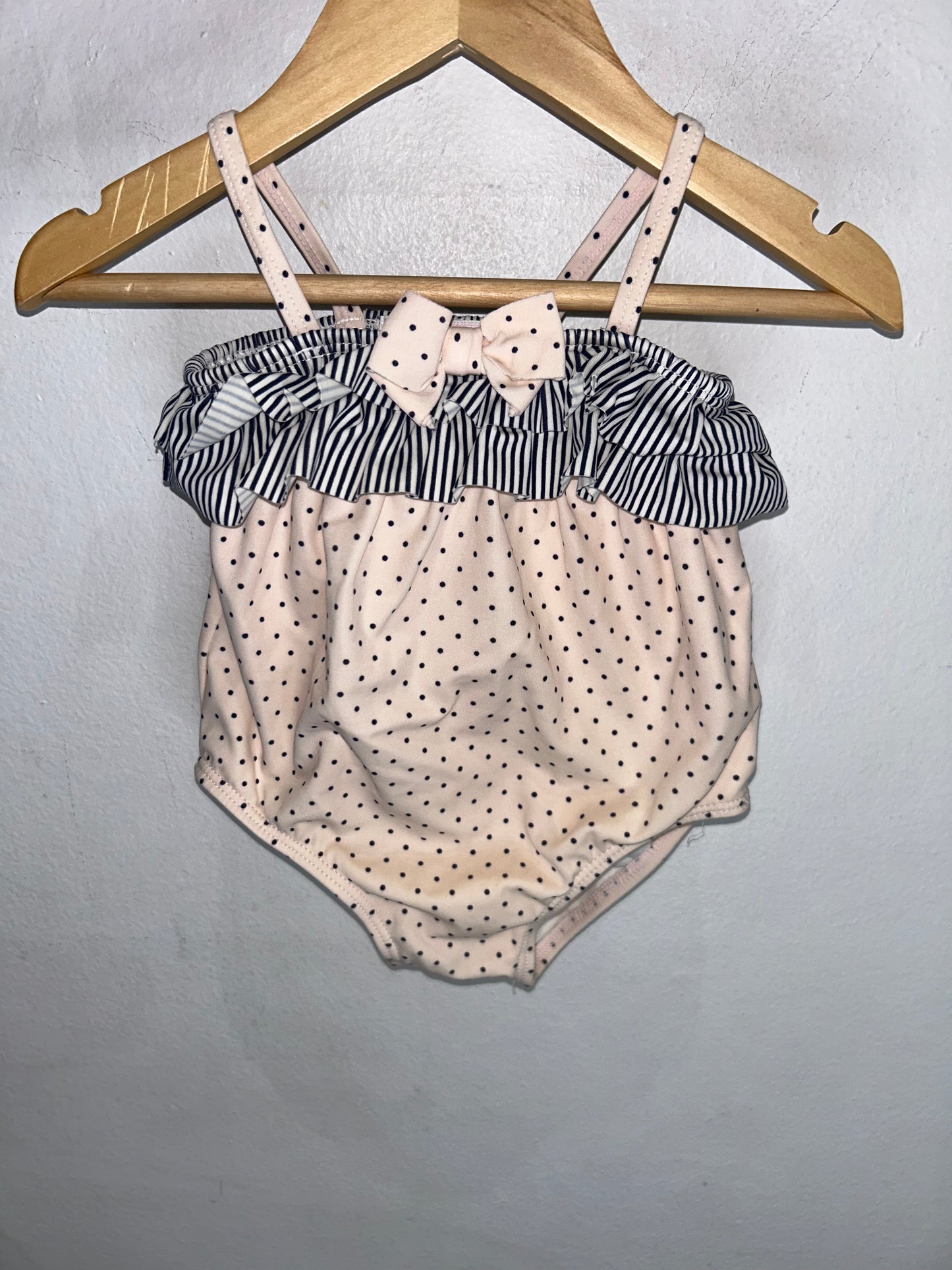 Polka Dot Ruffle SwimSuit 3-6m