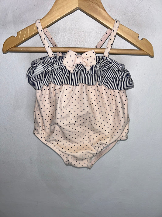 Polka Dot Ruffle SwimSuit 3-6m