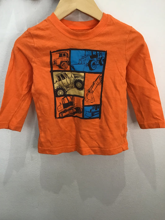 Tee orange construction 12