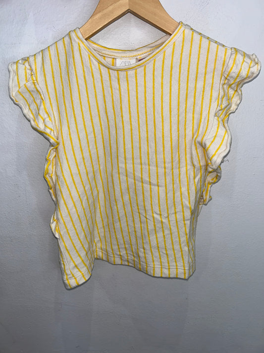 Yellow terry tee 4-5y