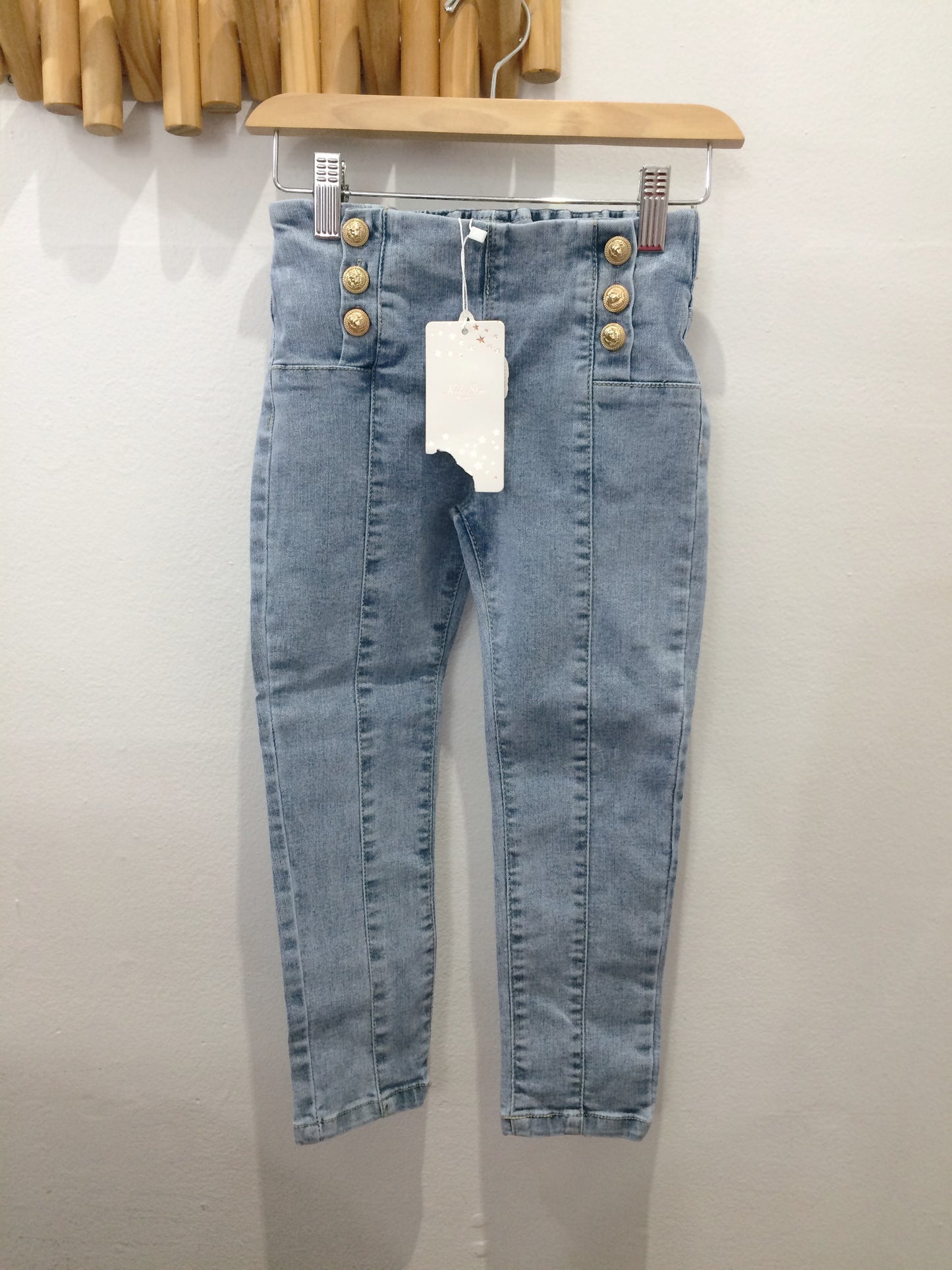 Side detail highrise jeans 4y NEW