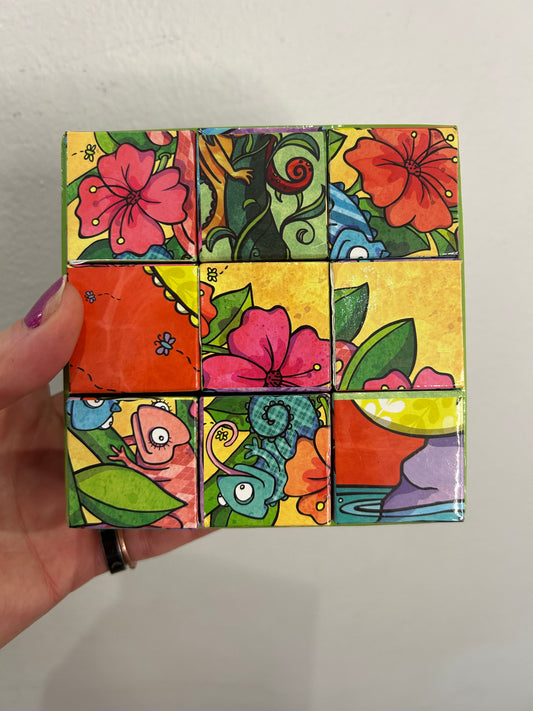 Chameleons puzzle block - 9 blocks