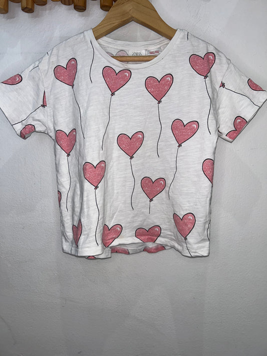 Balloon hearts tee 2-3y