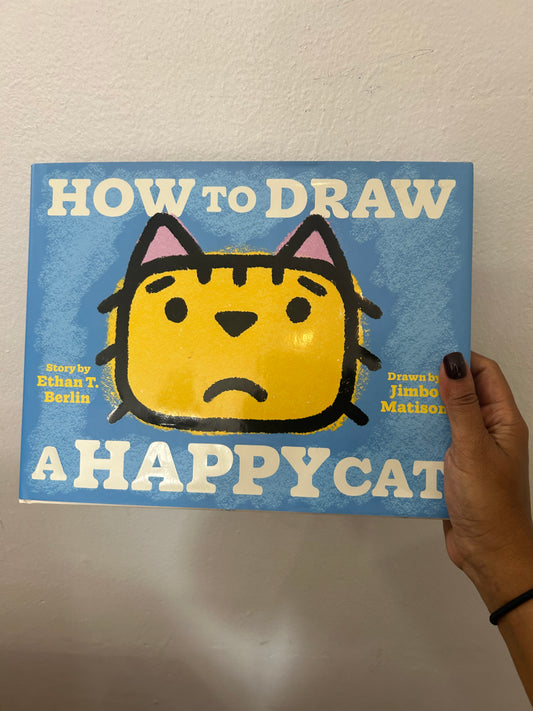 How to draw a happy cat