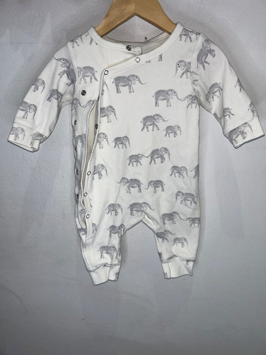 Pehr elephants romper 3-6m
