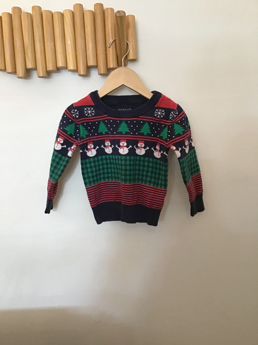 Christmas print sweater 18m