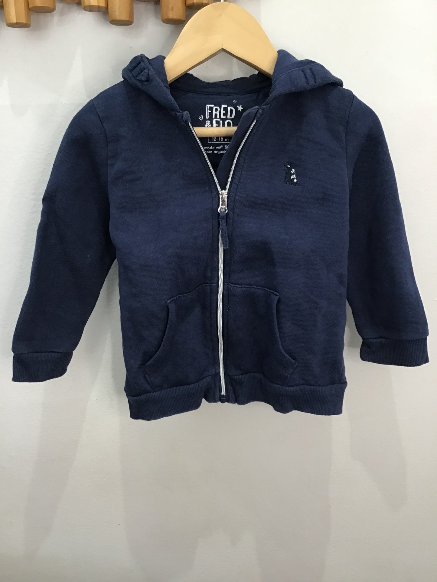 Sweatshirt blue dino detail 12-18m