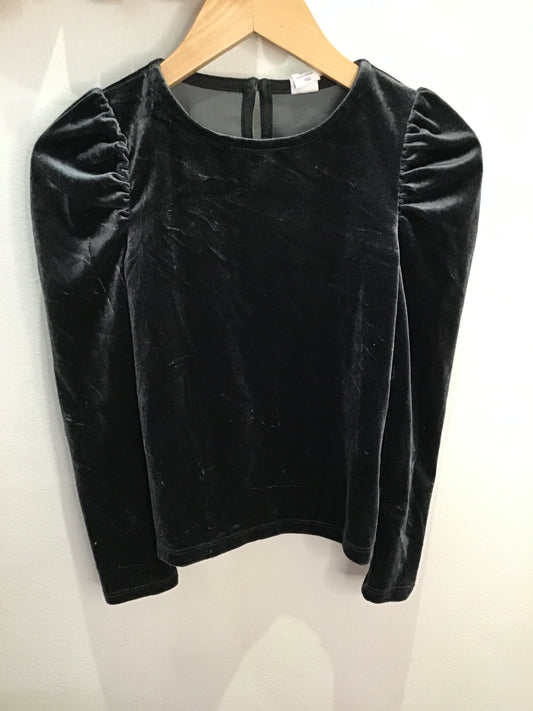 Grey velvet blouse 4y