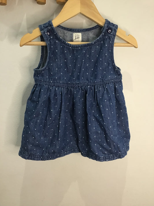 Dress denim dots 6-12m
