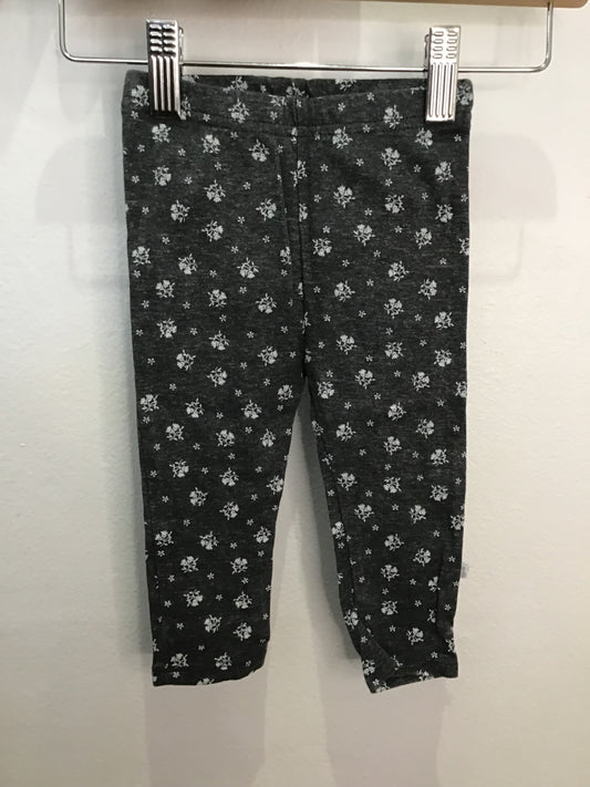 Leggings grey bouquets 6-9m