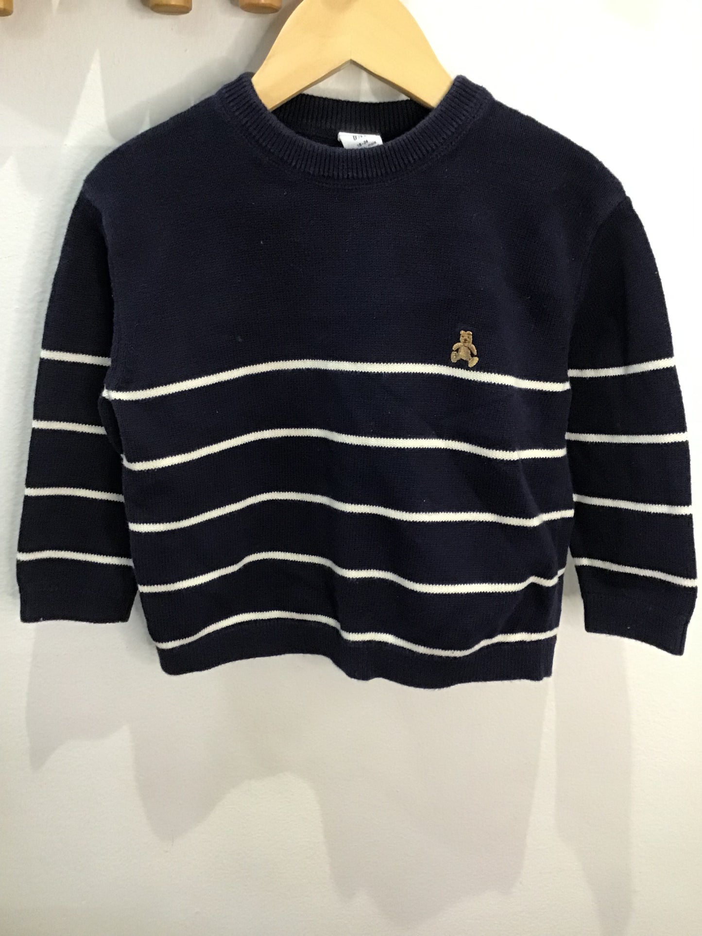 Navy striped sweater 18-24m