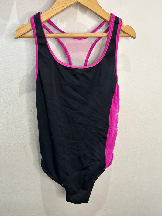 Speedo pink and black swimsuit 8y*