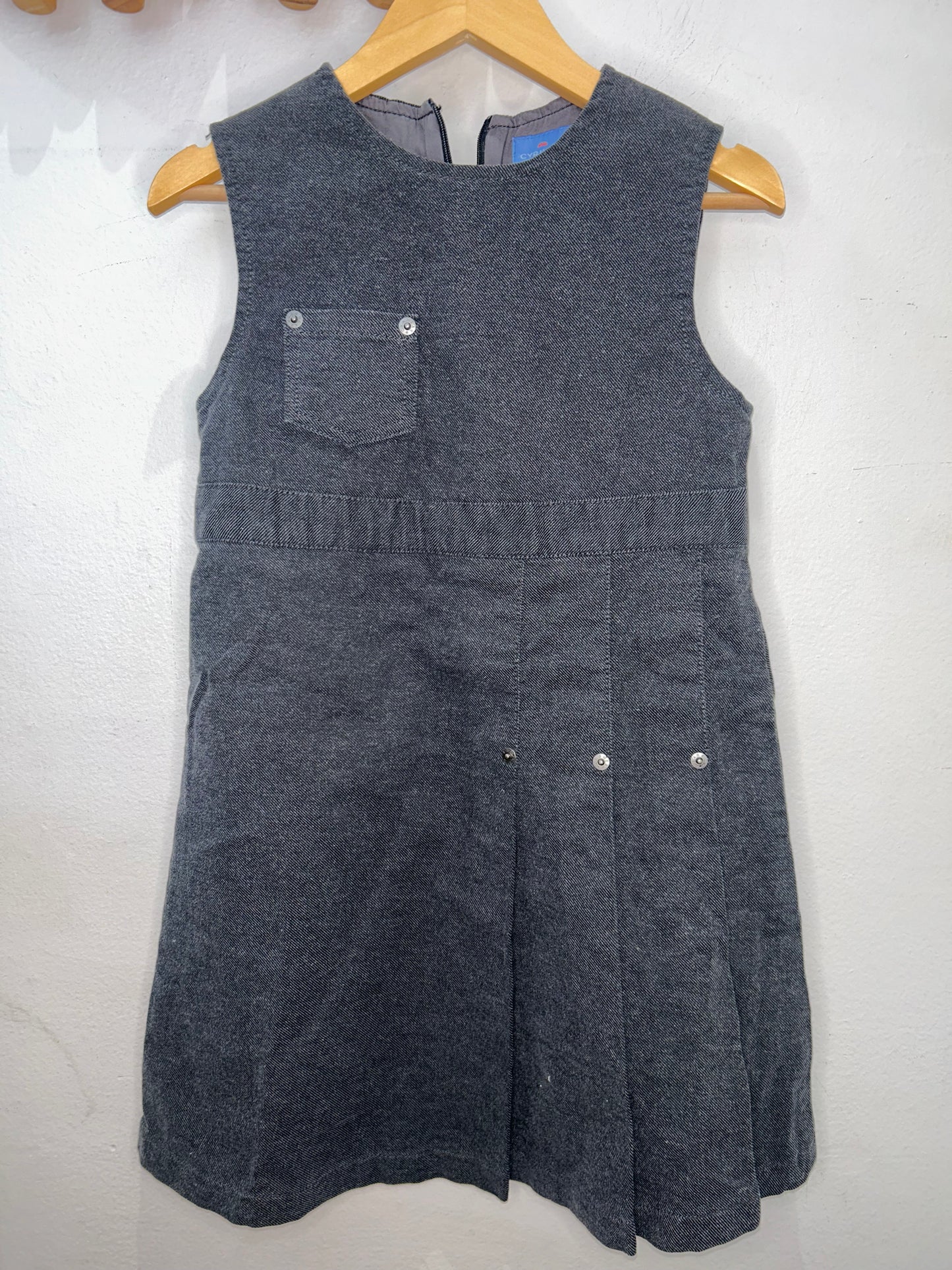 Black denim skirt romper 8y