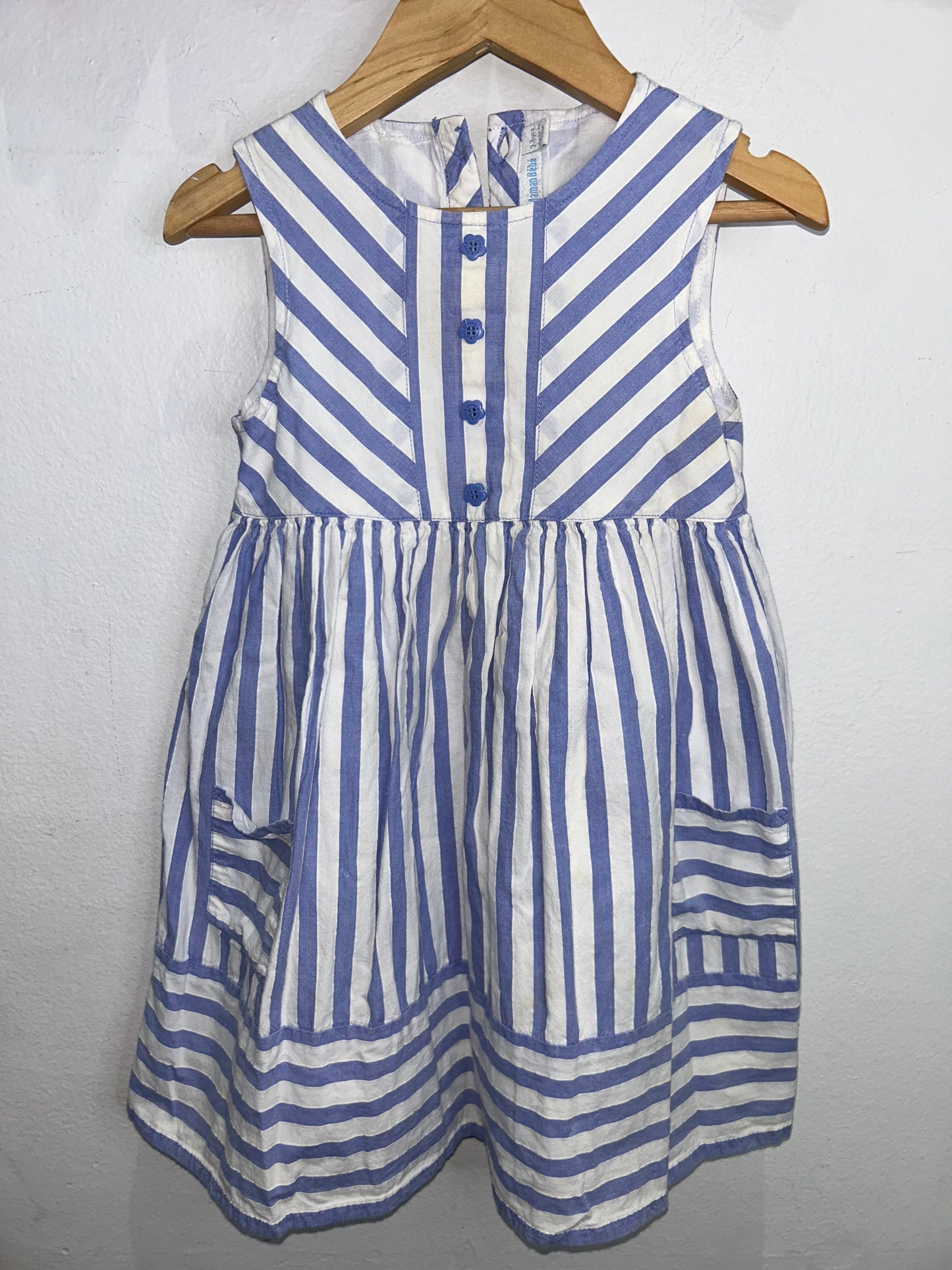 JoJo lavender stripes dress 2-3y