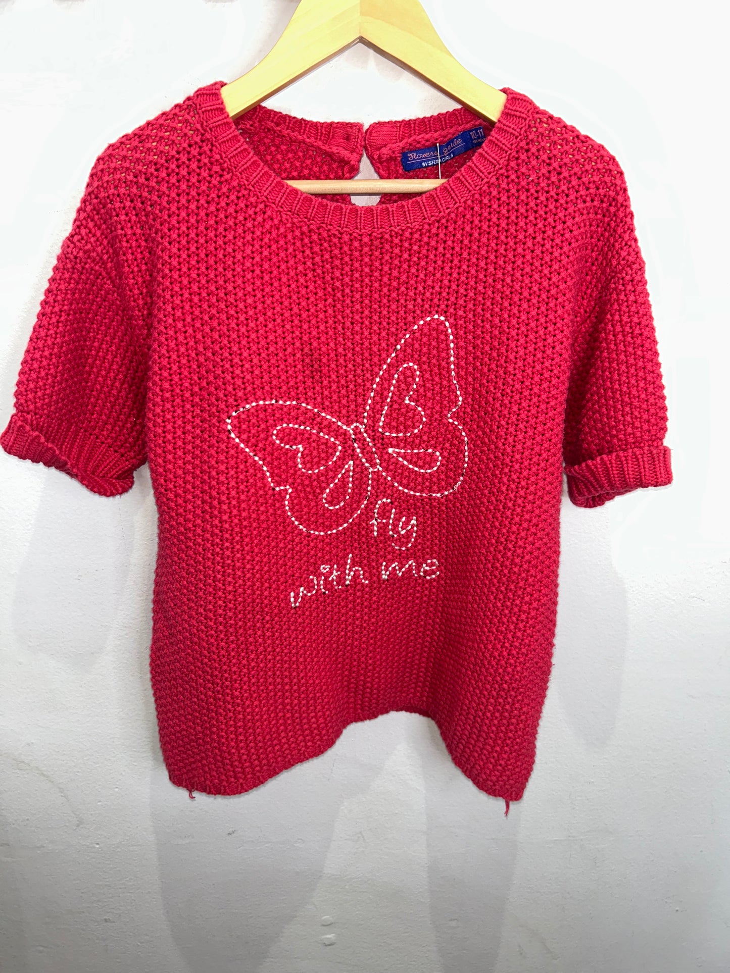 Butterfly short sleeve sweater 10-11y
