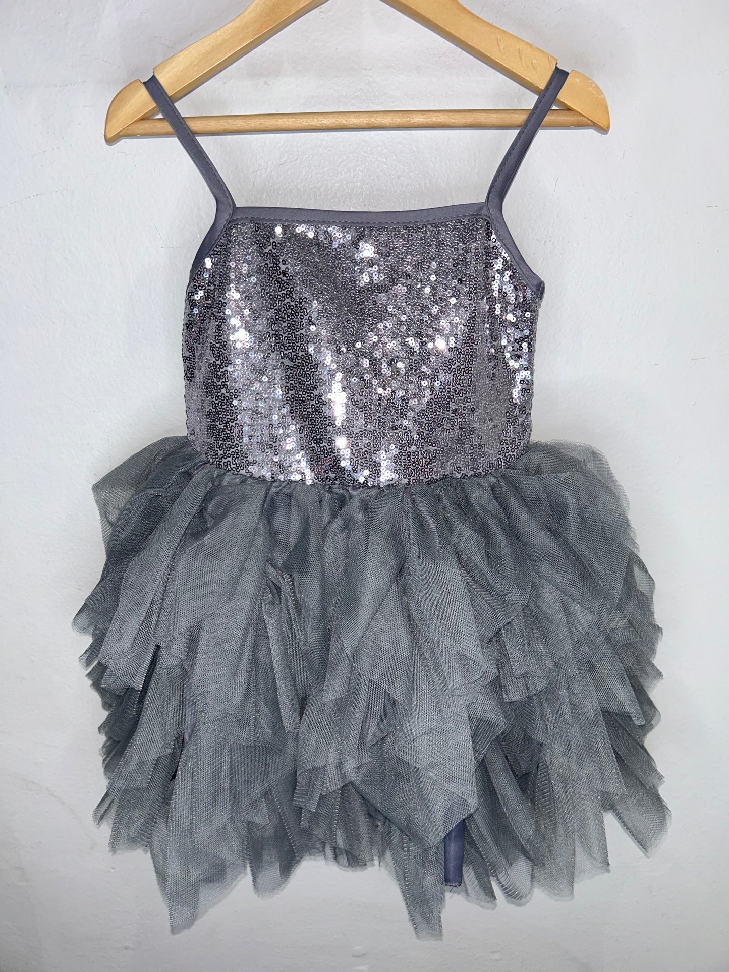Grey Tulle Sparkle Dress 18-24m