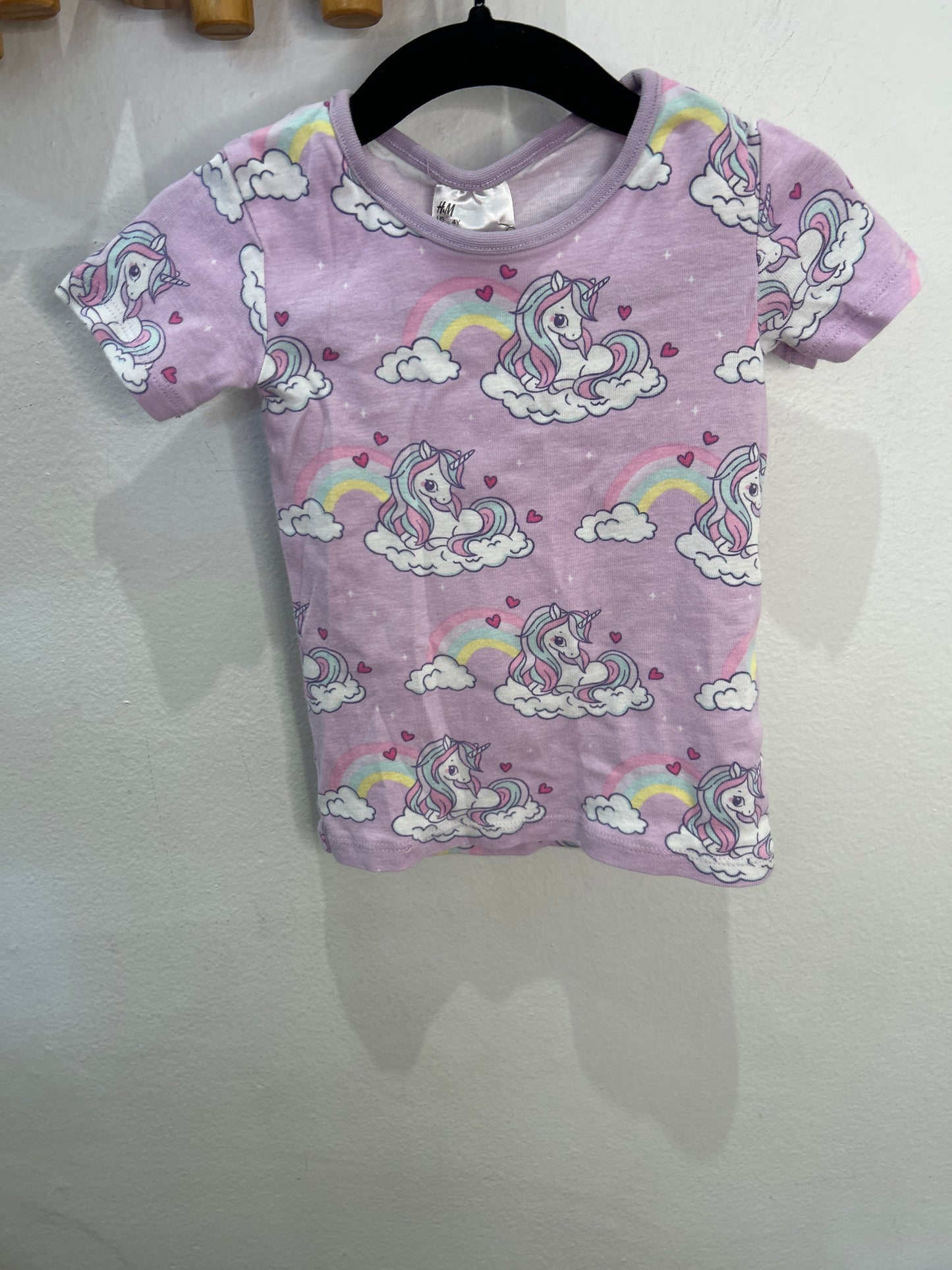Unicorn shorty pyjamas 4y